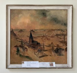 An early 20th C. oil on canvas,