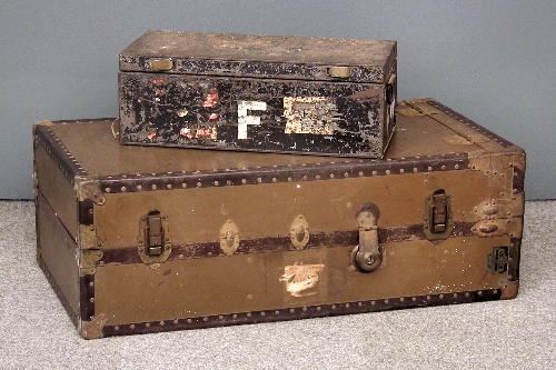 An early 20th Century brown leather