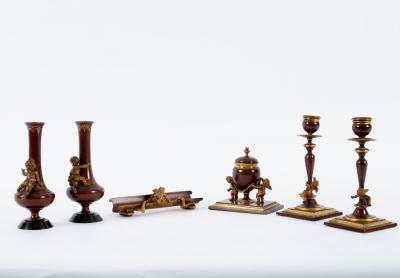 An early 20th Century desk set,