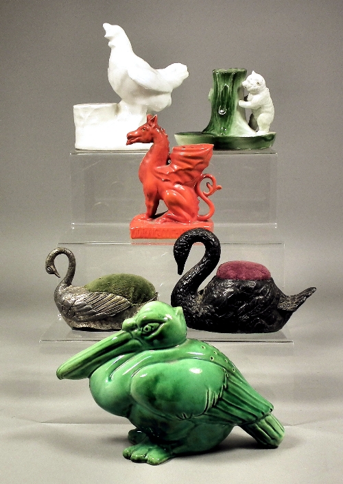 An early 20th Century green pottery