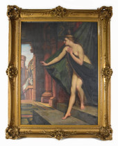 AN EARLY 20TH CENTURY OIL ON C