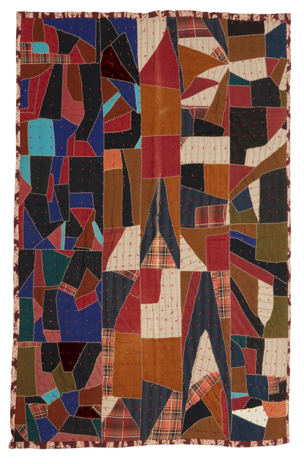 AN EARLY AMERICAN CRAZY QUILTAn
