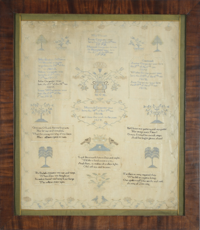 AN EARLY AMERICAN SAMPLER made by