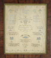 AN EARLY AMERICAN SAMPLER made