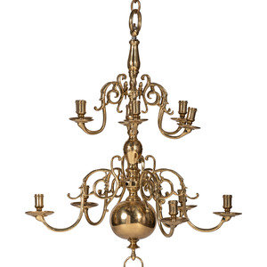 An Early Dutch Twelve-Arm Brass