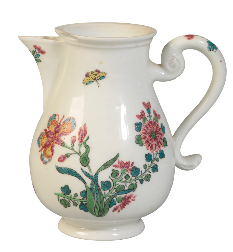 AN EARLY MEISSEN PEAR-SHAPED MILK