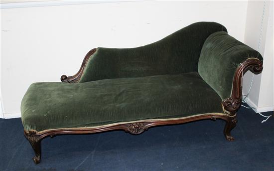 An early Victorian caved mahogany
