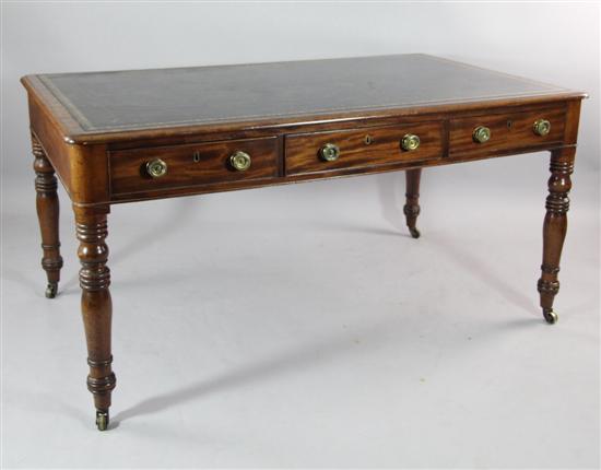 An early Victorian mahogany library