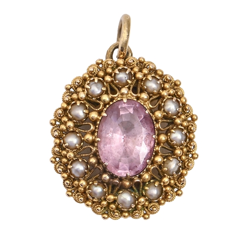 An early Victorian pink foiled