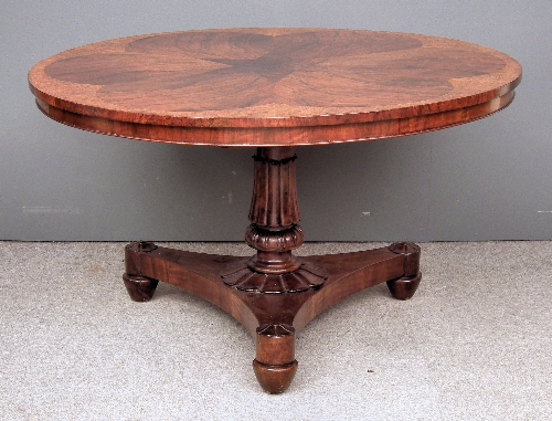 An early Victorian walnut and