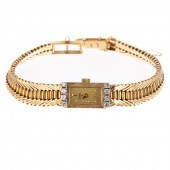 AN EBEL DIAMOND & GOLD WATCH I
