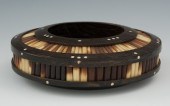 An Ebonised Rosewood and Porcu