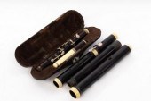 An ebony flute by Gebr. Schott