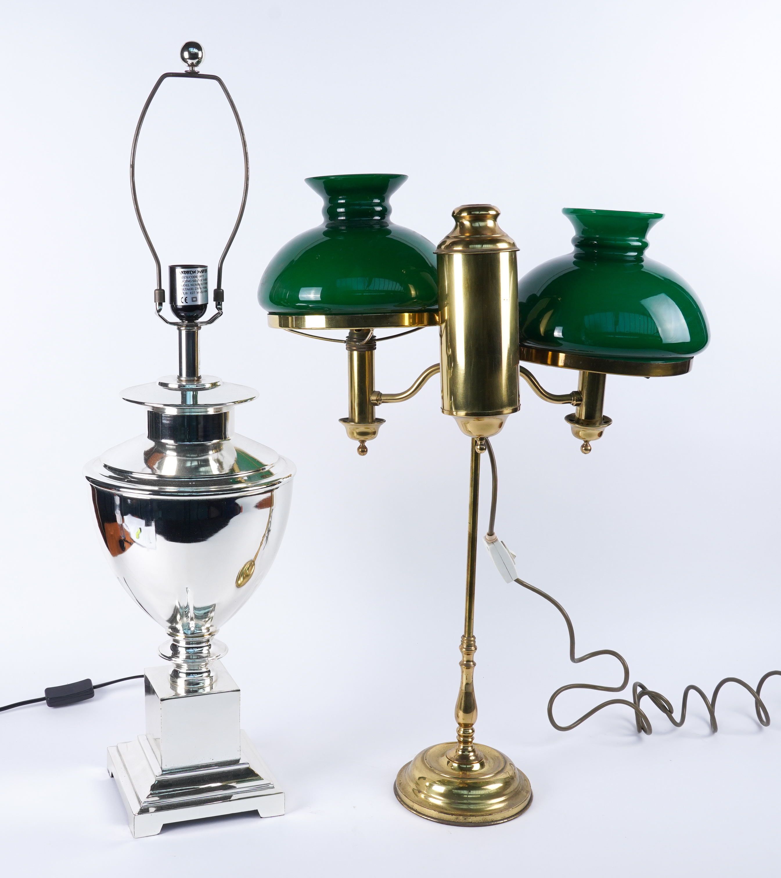 AN EDWARD MILLER STYLE BRASS DOUBLE
