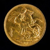 An Edward VII 1908 Sovereign (