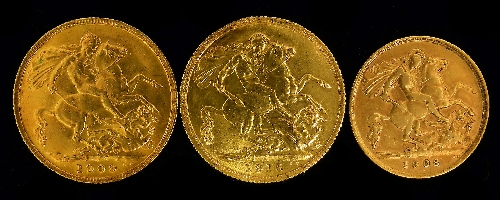 An Edward VII 1909 Sovereign (v.f.)