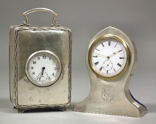An Edward VII silver cased desk