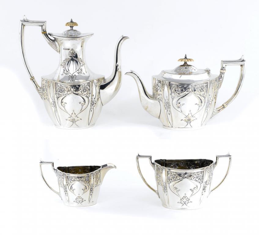 AN EDWARD VII TEA AND COFFEE
