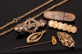 An Edwardian 15ct gold stick p