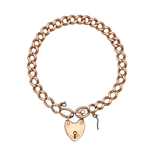 An Edwardian 9ct gold curb bracelet
