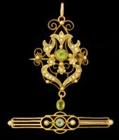 An Edwardian 9ct gold mounted