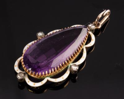 An Edwardian amethyst, diamond