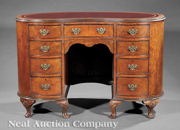 An Edwardian Burled Walnut