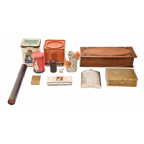 An Edwardian carved oak glove box