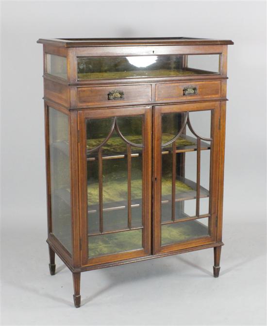 An Edwardian inlaid mahogany