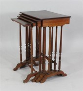 An Edwardian inlaid mahogany q