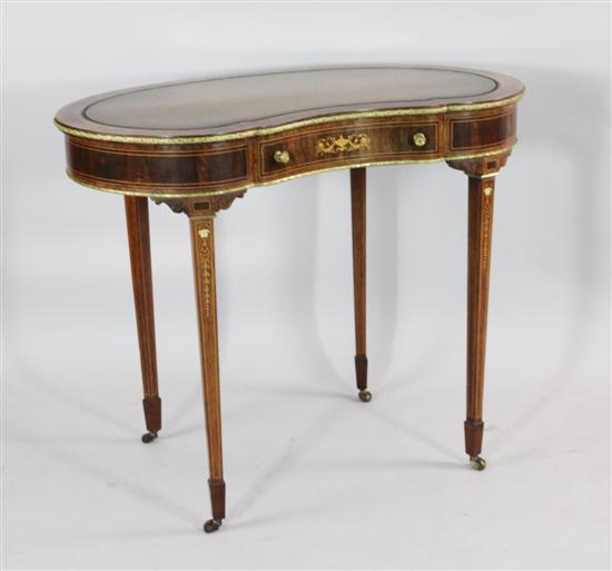 An Edwardian inlaid rosewood and