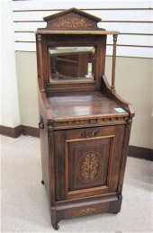 AN EDWARDIAN INLAID ROSEWOOD C