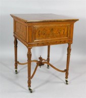 An Edwardian inlaid satinwood
