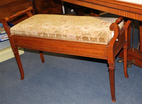 An Edwardian inlaid satinwood