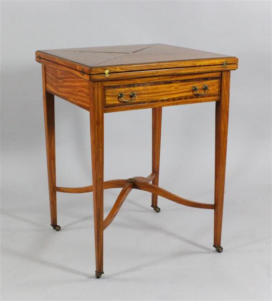 An Edwardian inlaid satinwood
