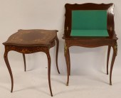 AN EDWARDIAN INLAID TABLE TOGE