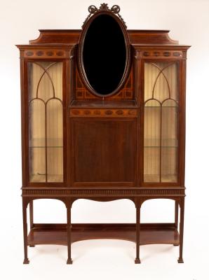 An Edwardian mahogany and inlaid