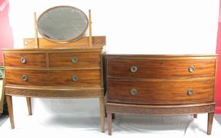 An Edwardian mahogany bowfront