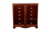 AN EDWARDIAN MAHOGANY, CROSSBA