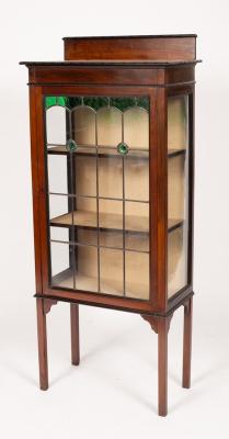 An Edwardian mahogany display