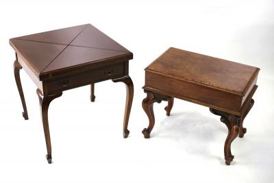 An Edwardian mahogany envelope card