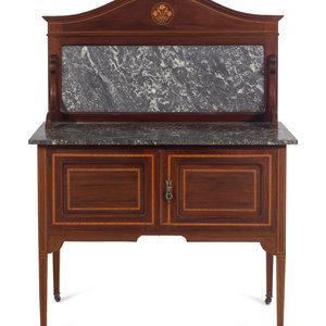 An Edwardian Mahogany Marble-Top