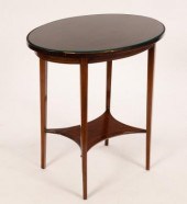 An Edwardian mahogany oval occ
