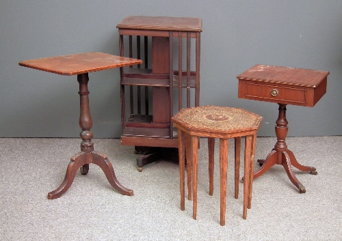 An Edwardian mahogany square