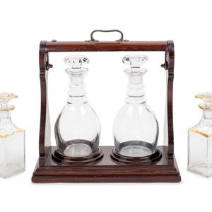An Edwardian Mahogany Two-Bottle
