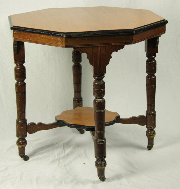 An Edwardian octagonal topped