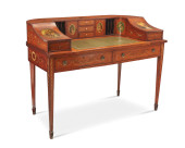 AN EDWARDIAN PAINTED SATINWOOD