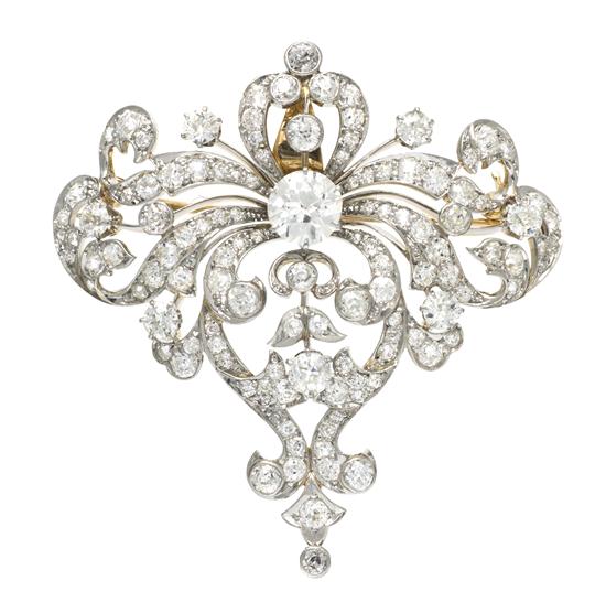 An Edwardian Platinum Topped Gold