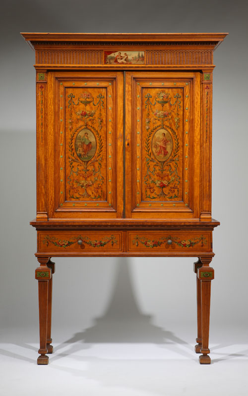 An Edwardian polychrome-painted