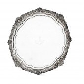 AN EDWARDIAN SALVER Goldsmiths
